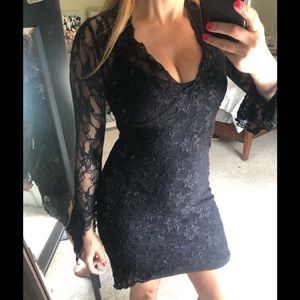Black lace dress size small gothic style NWOT